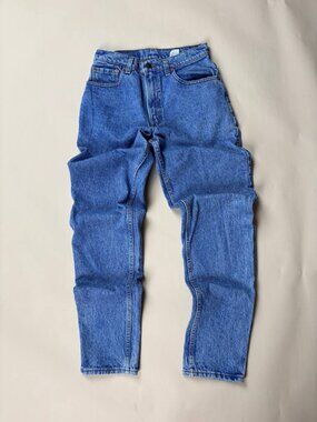 Levi's 18550 Vintage Tapered Jeans 28x31 Blue Cotton Denim Red Tab USA 1991
